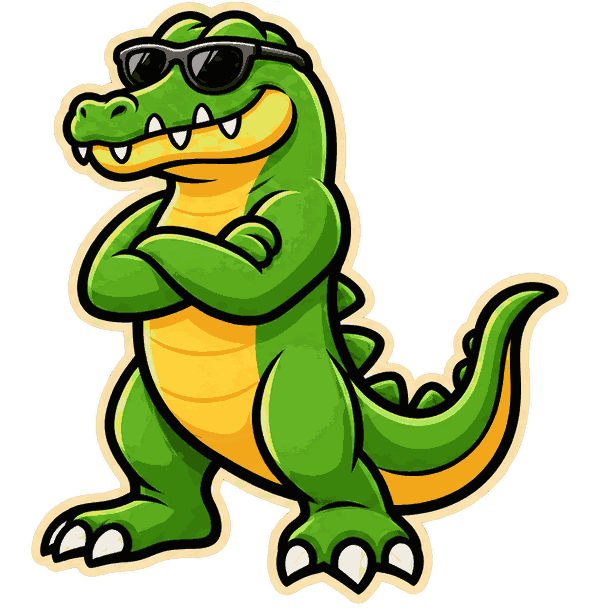 Desert Gator standing mascot