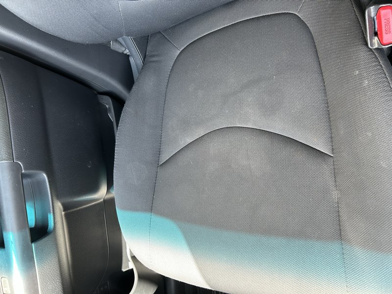 Clean pickup truck seat and center console interior
